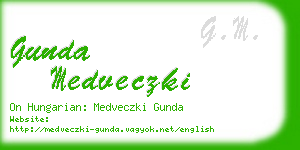 gunda medveczki business card